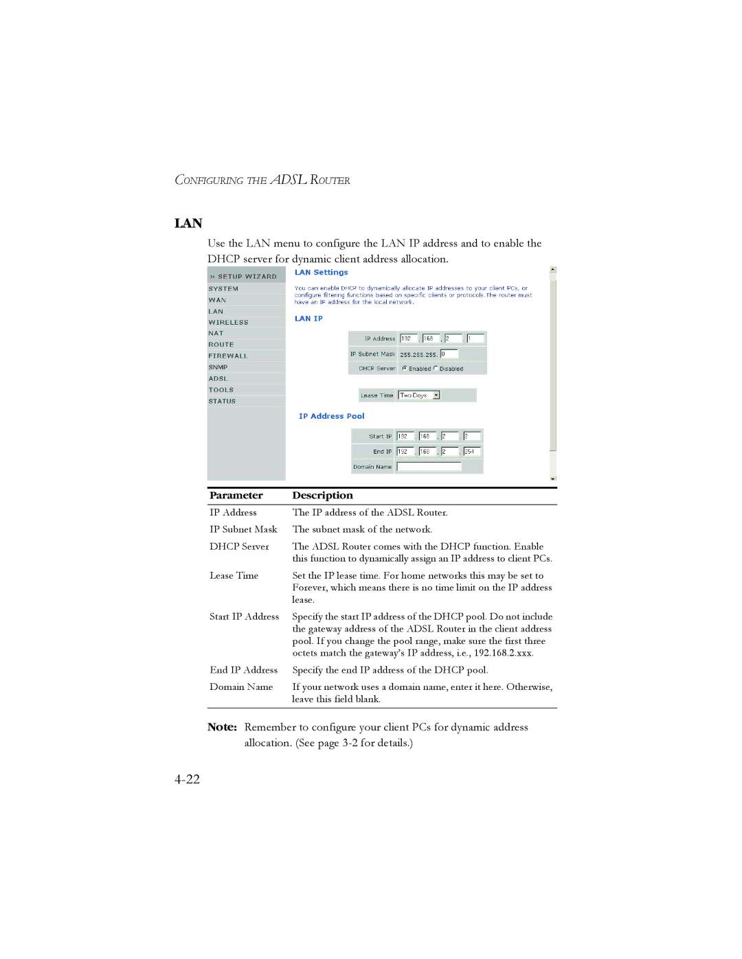 SMC Networks AR4505GW manual Lan 