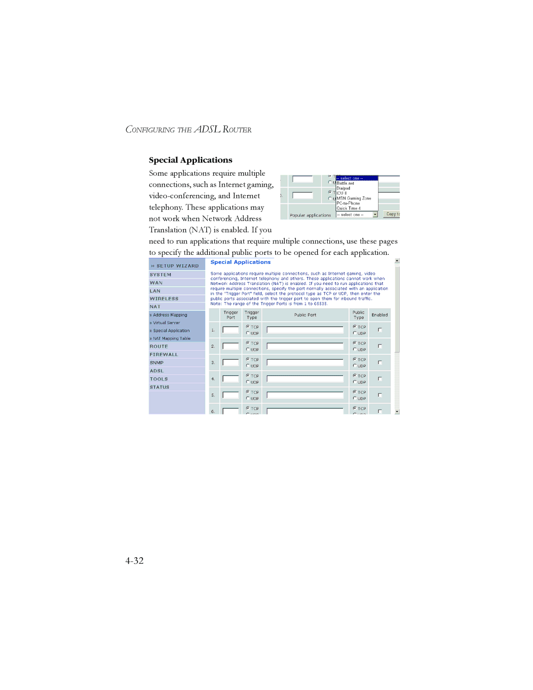 SMC Networks AR4505GW manual Special Applications 