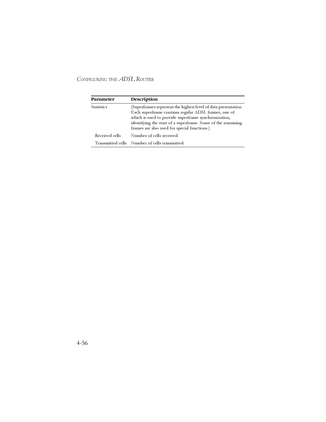 SMC Networks AR4505GW manual Statistics 