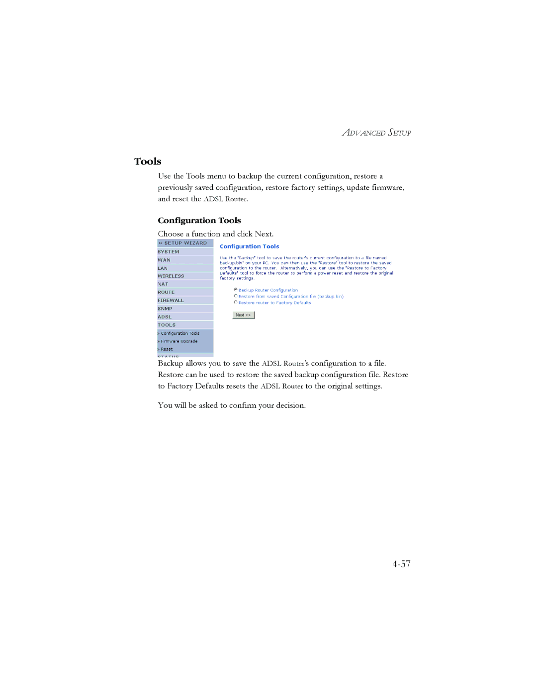 SMC Networks AR4505GW manual Configuration Tools 