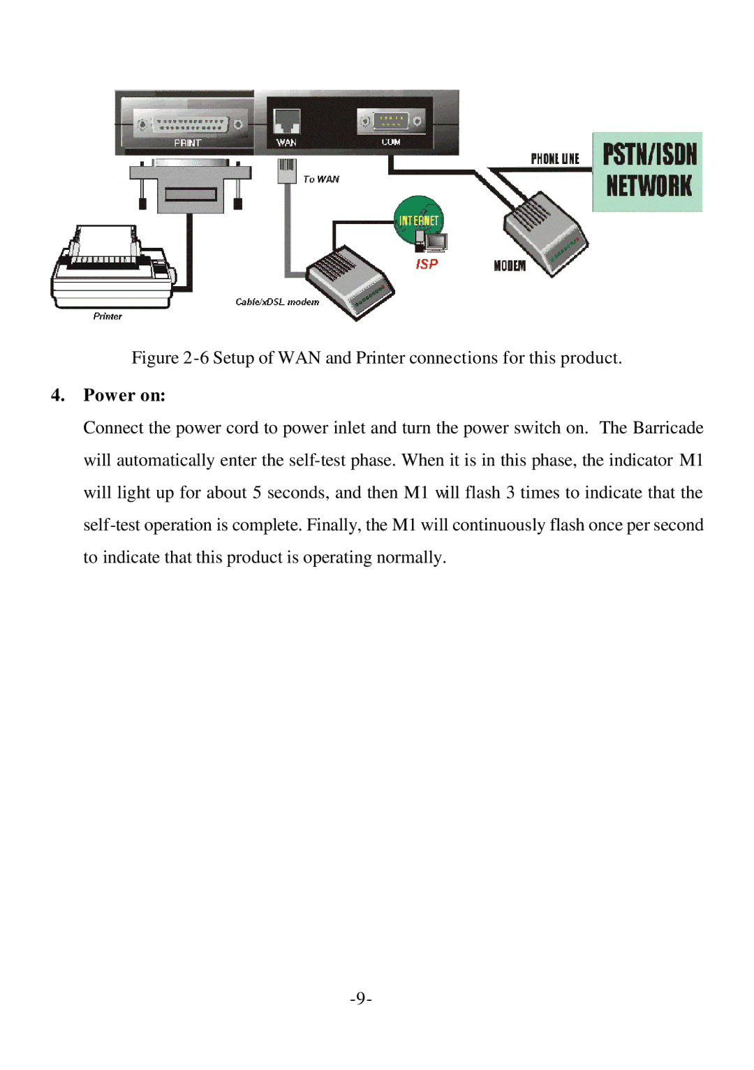 SMC Networks Barricade specifications Power on 