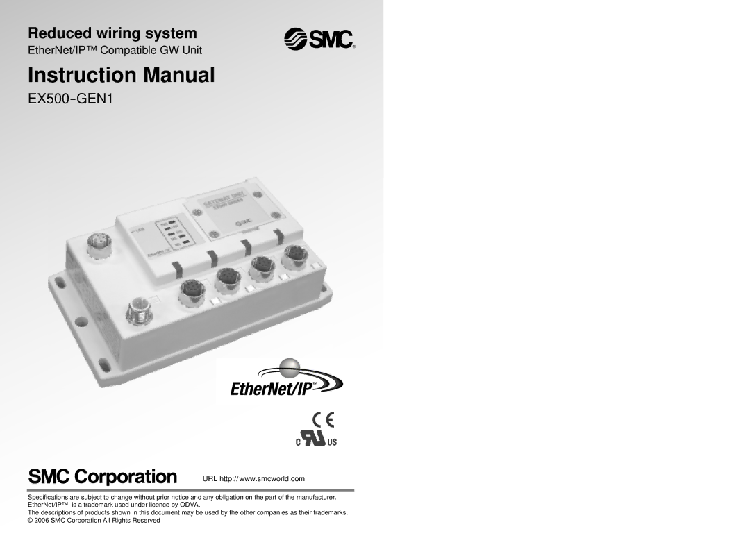 SMC Networks EX500-GEN1 instruction manual Reduced wiring system 