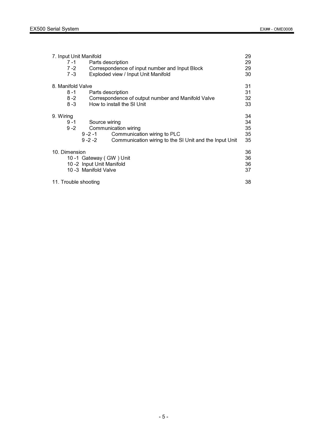 SMC Networks manual EX500 Serial System 