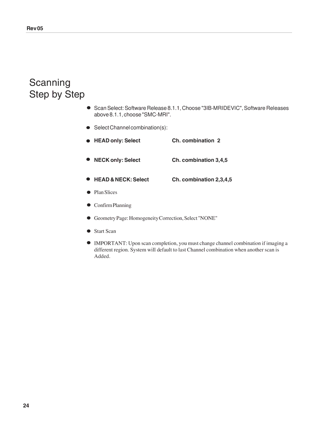 SMC Networks HNC-63-INT, 500082 manual Scanning Step by Step 