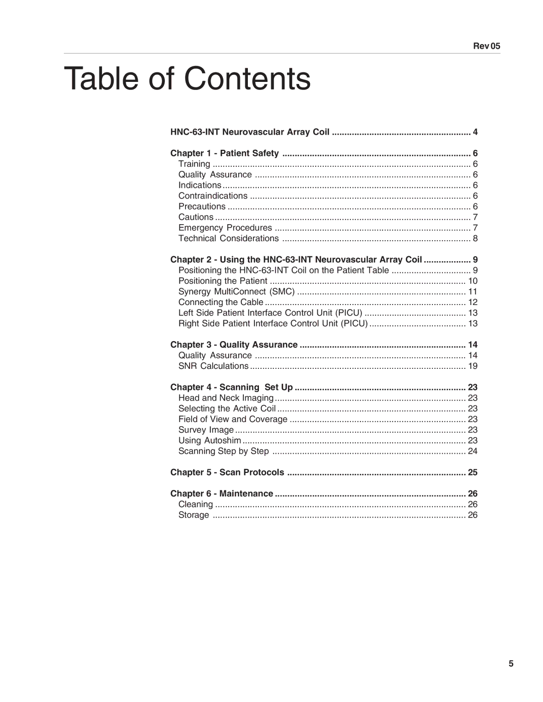 SMC Networks 500082, HNC-63-INT manual Table of Contents 