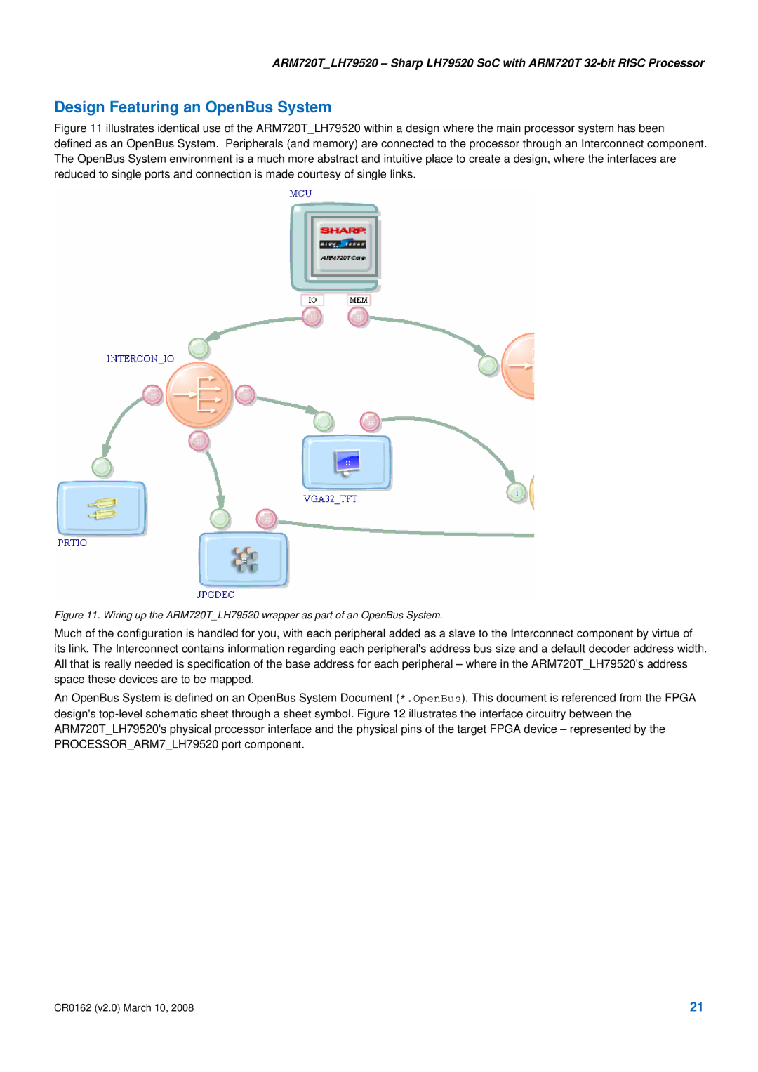 SMC Networks ARM720T_LH79520, LH79520 SoC ARM720T manual Design Featuring an OpenBus System 