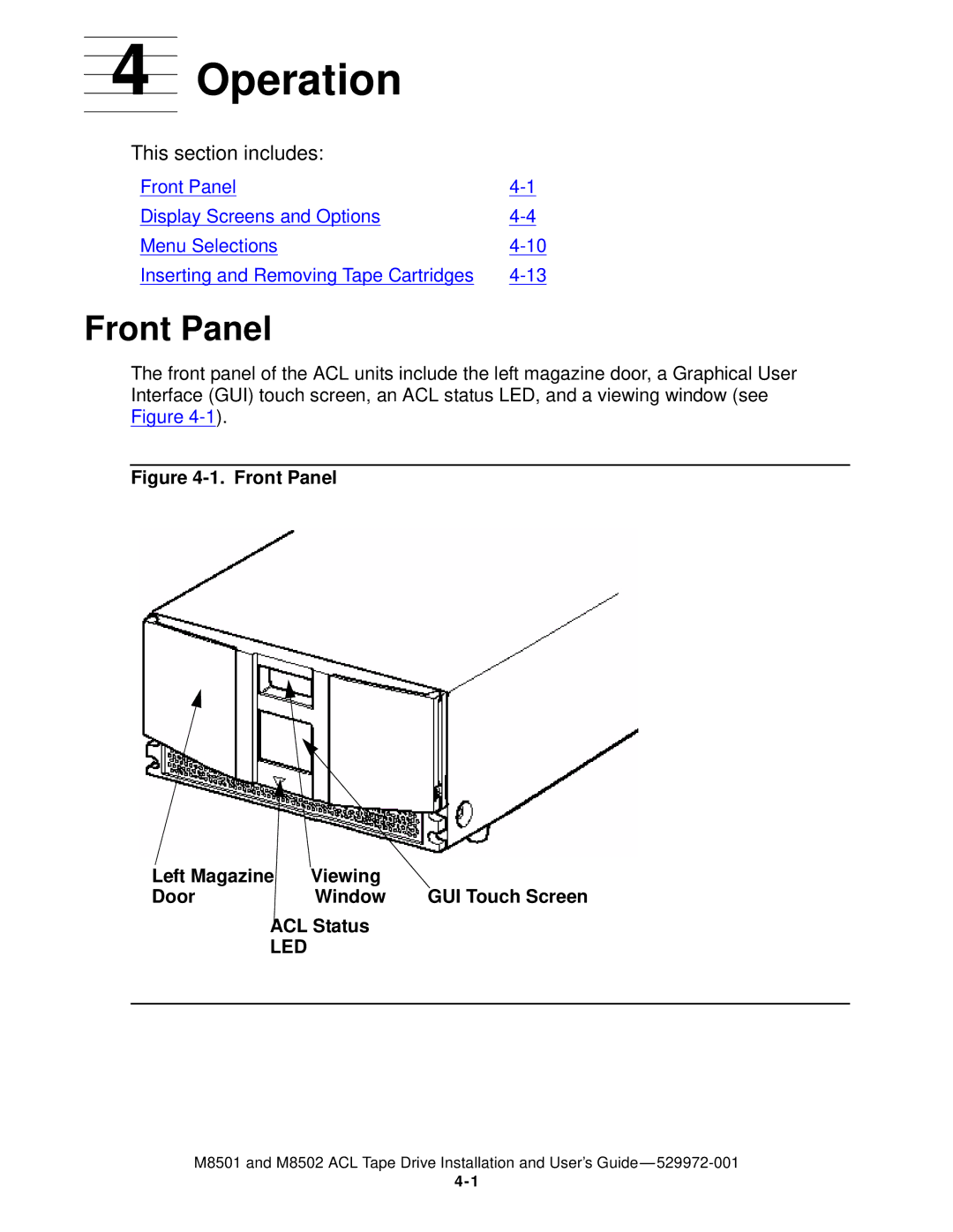 SMC Networks M8501 manual Operation, Front Panel 