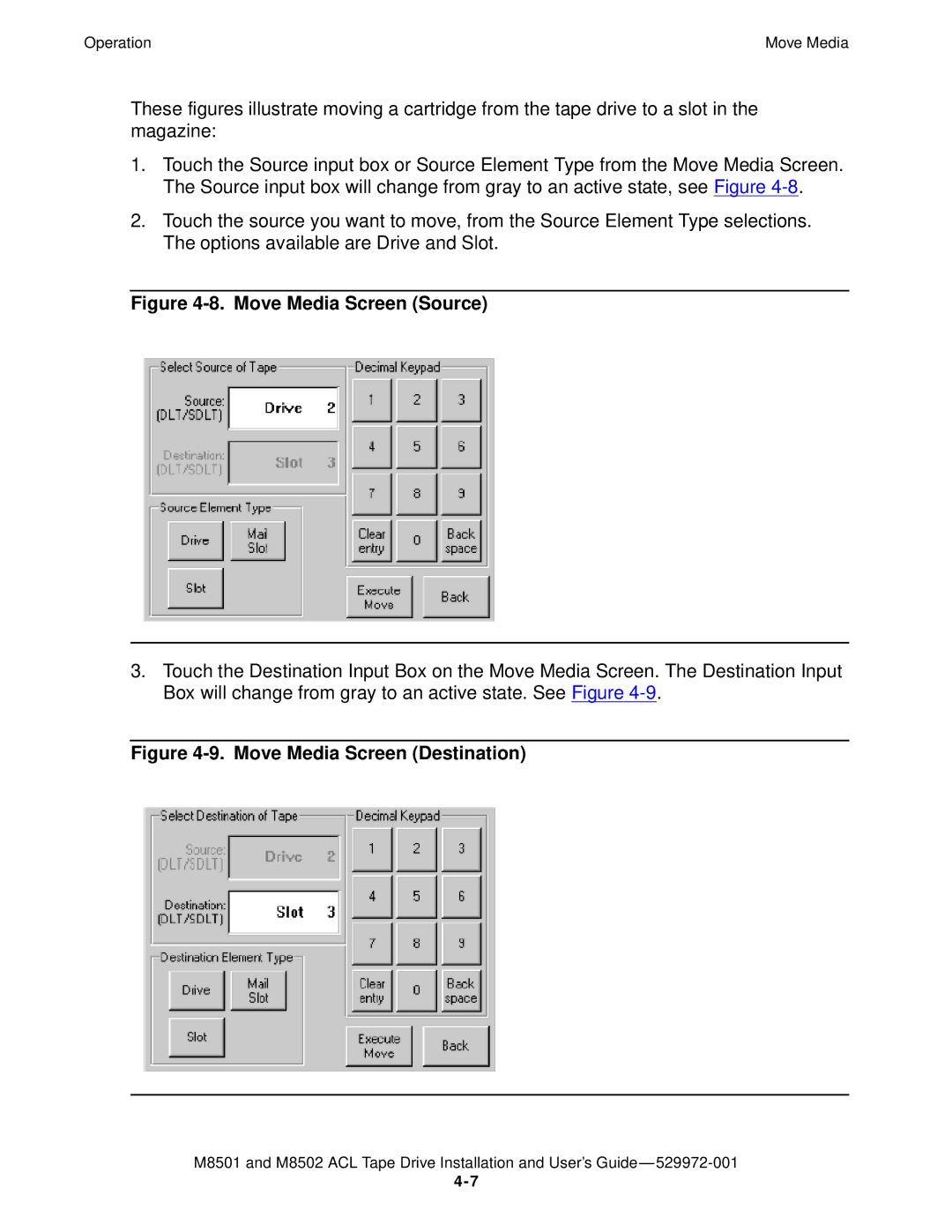 SMC Networks M8501 manual Move Media Screen Source 