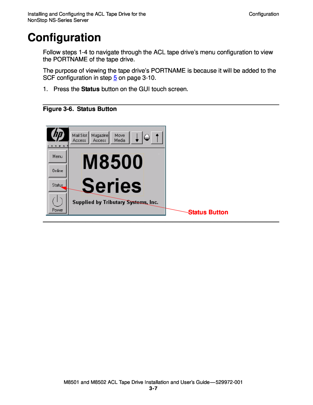 SMC Networks M8501 manual Configuration, 6. Status Button 