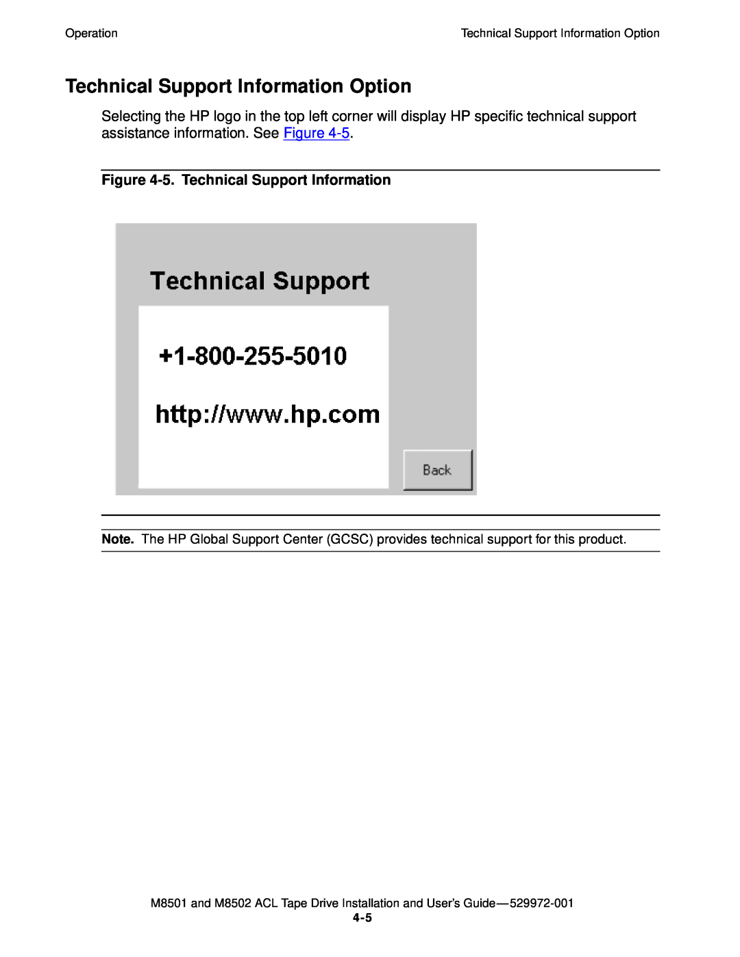 SMC Networks M8501 manual Technical Support Information Option, 5. Technical Support Information, Operation 