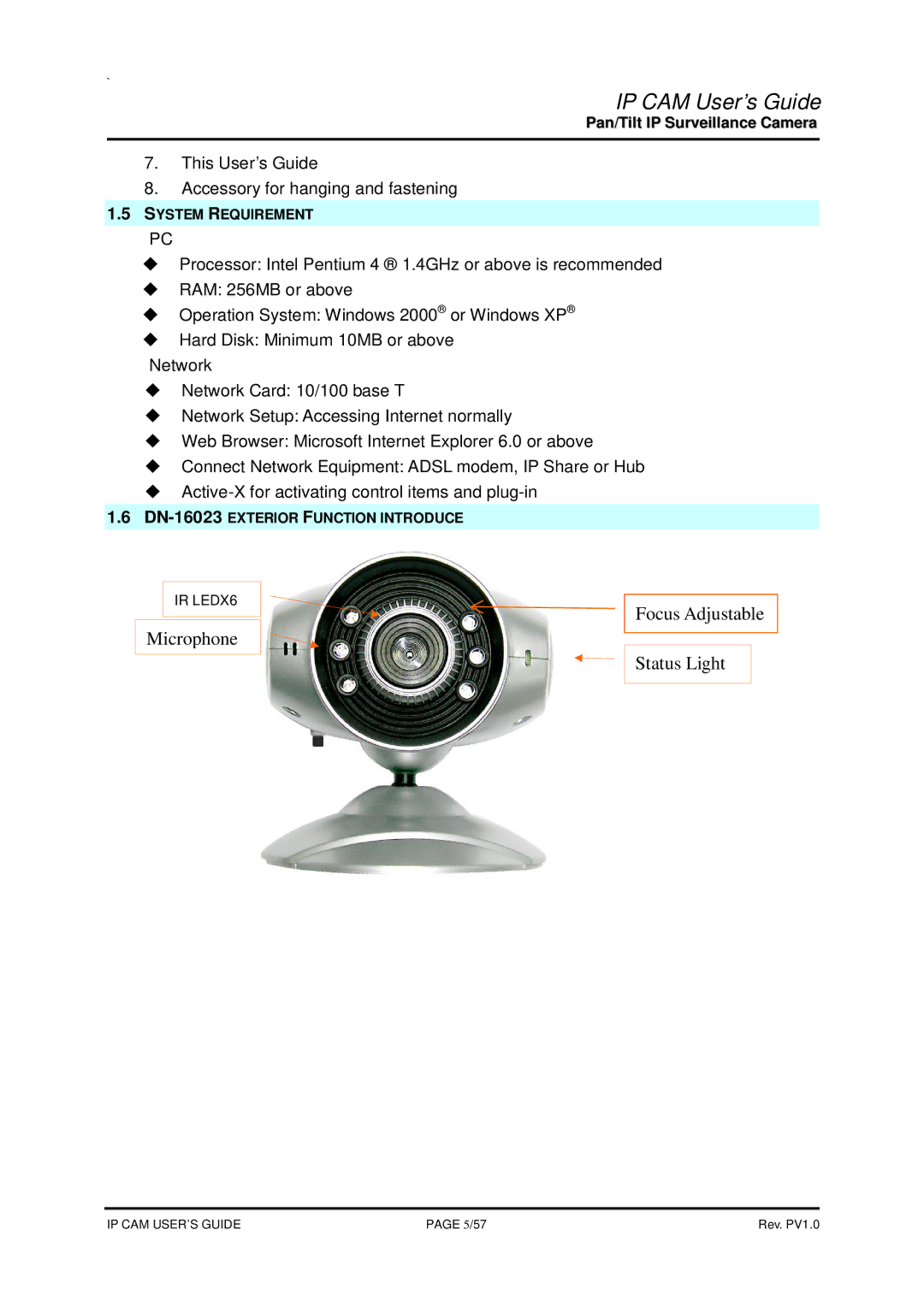 SMC Networks None manual Microphone Focus Adjustable Status Light 