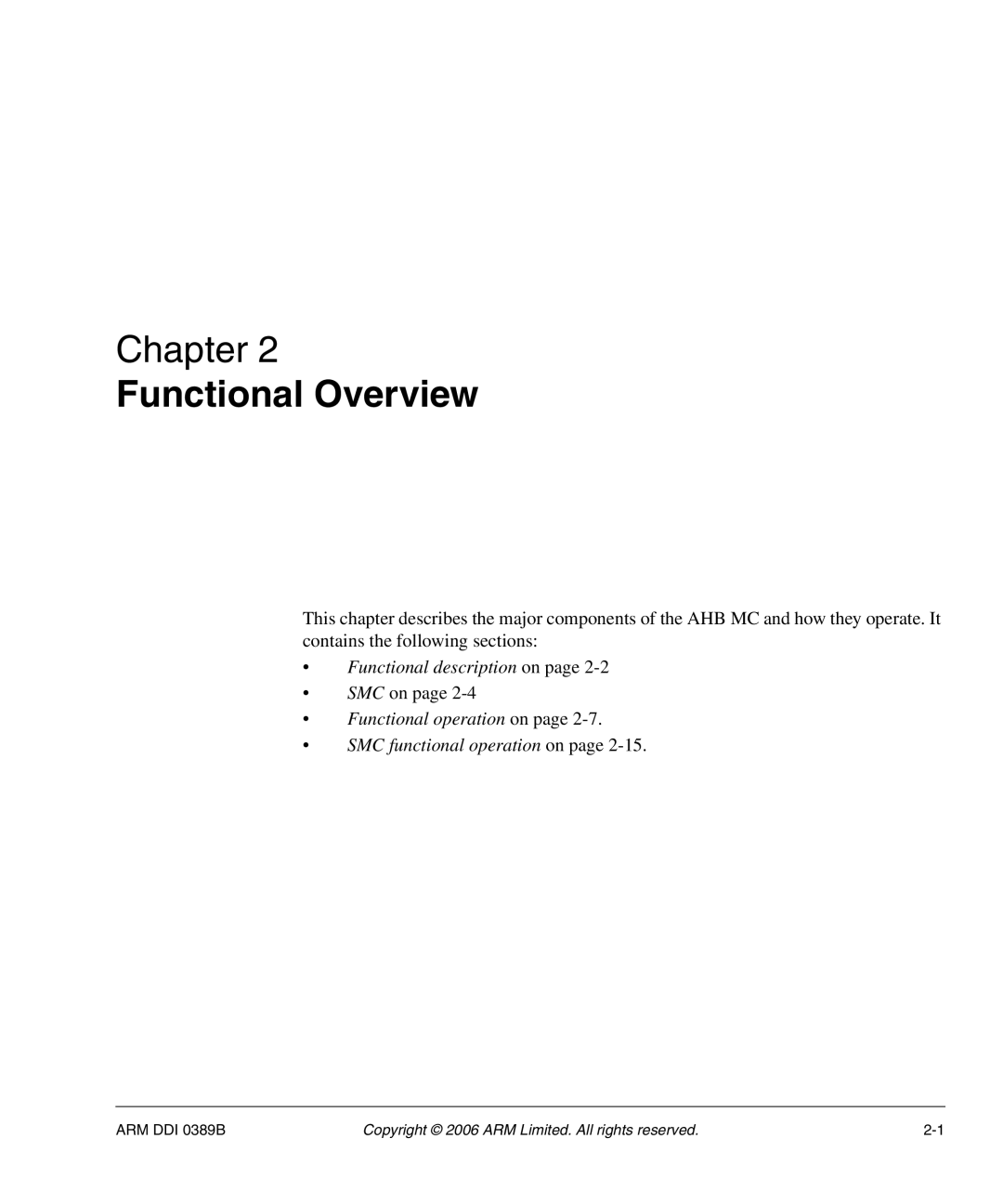 SMC Networks AHB SRAM/NOR, PL241 manual Functional Overview 