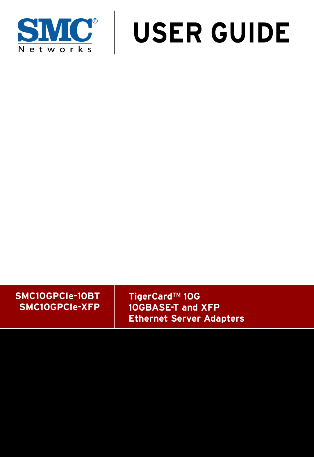 SMC Networks SMC10GPCIe-XFP manual User Guide 