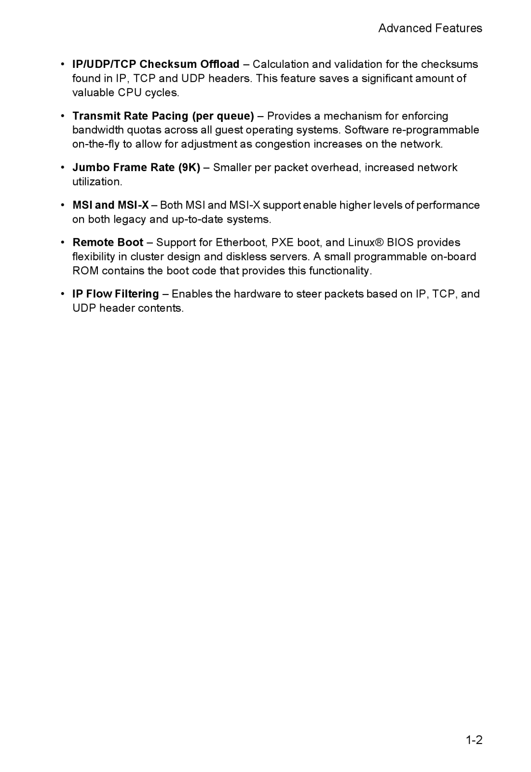 SMC Networks SMC10GPCIe-XFP manual Advanced Features 