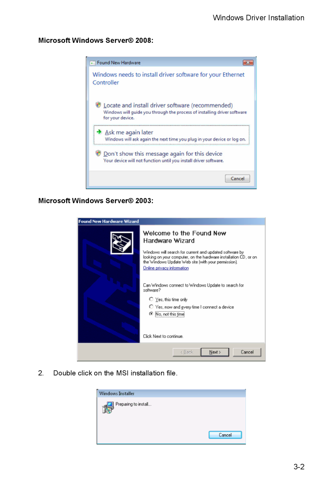 SMC Networks SMC10GPCIe-XFP manual Windows Driver Installation 