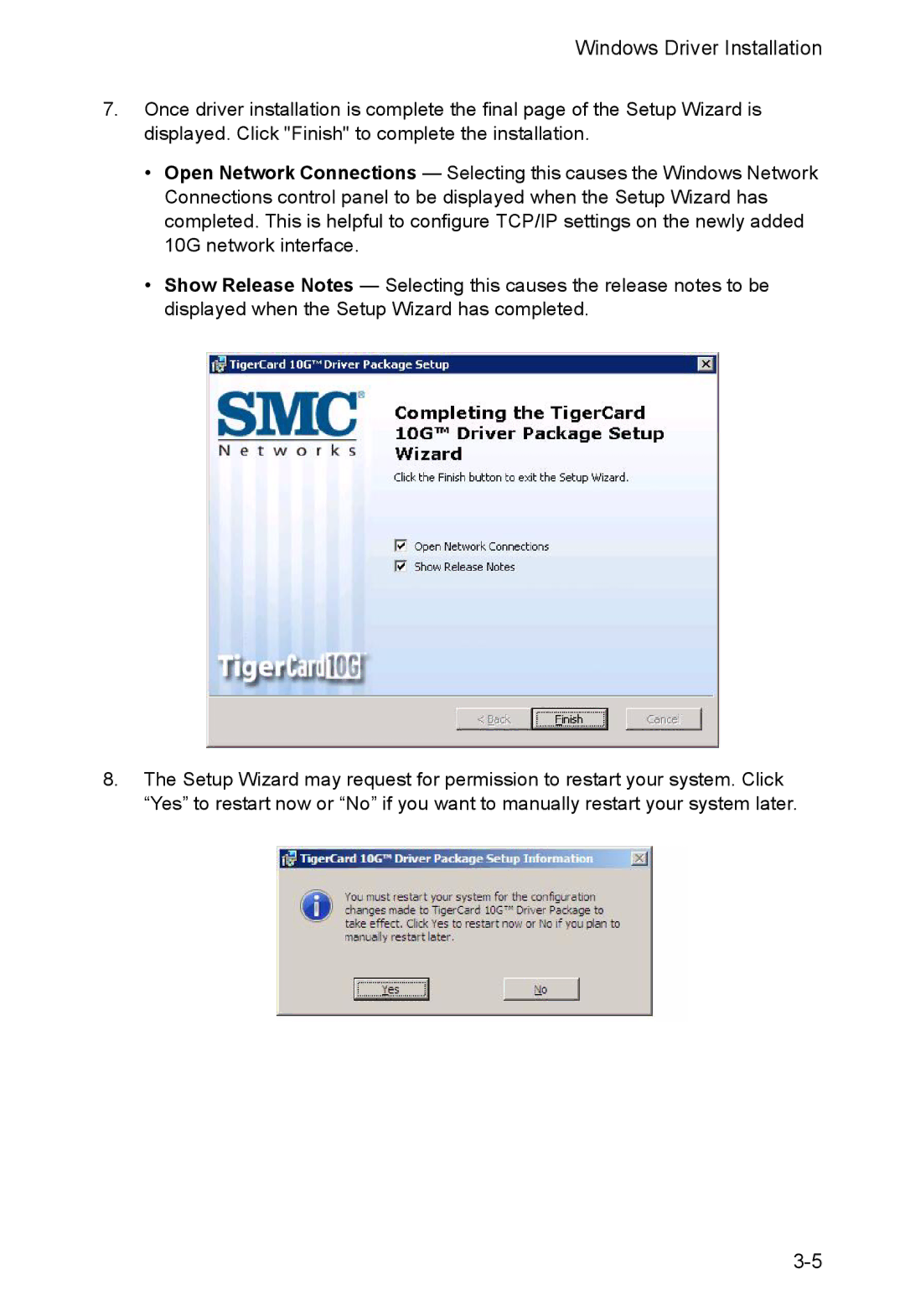 SMC Networks SMC10GPCIe-XFP manual Windows Driver Installation 