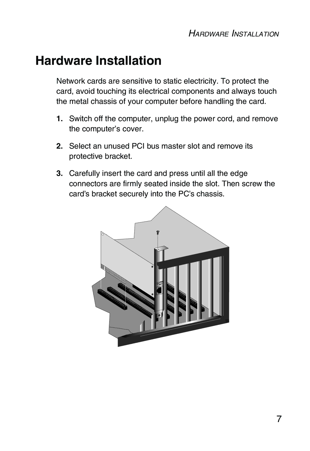 SMC Networks SMC1255TX manual Hardware Installation 