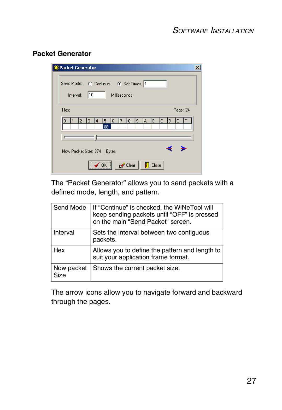 SMC Networks SMC1255TX manual Packet Generator 