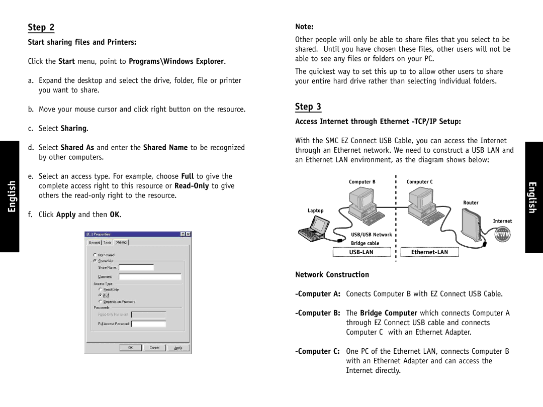 SMC Networks SMC2004 manual Access Internet through Ethernet -TCP/IP Setup, Network Construction 