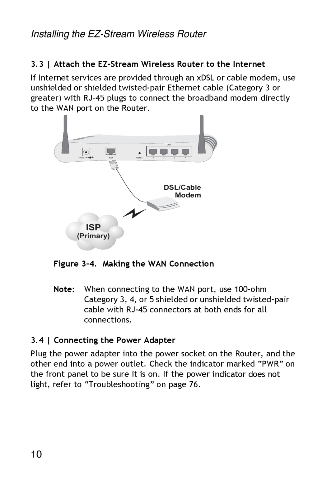 SMC Networks SMC2304WBR-AG manual Attach the EZ-Stream Wireless Router to the Internet 