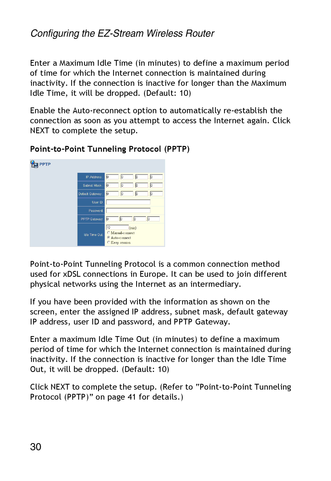 SMC Networks SMC2304WBR-AG manual Point-to-Point Tunneling Protocol Pptp 