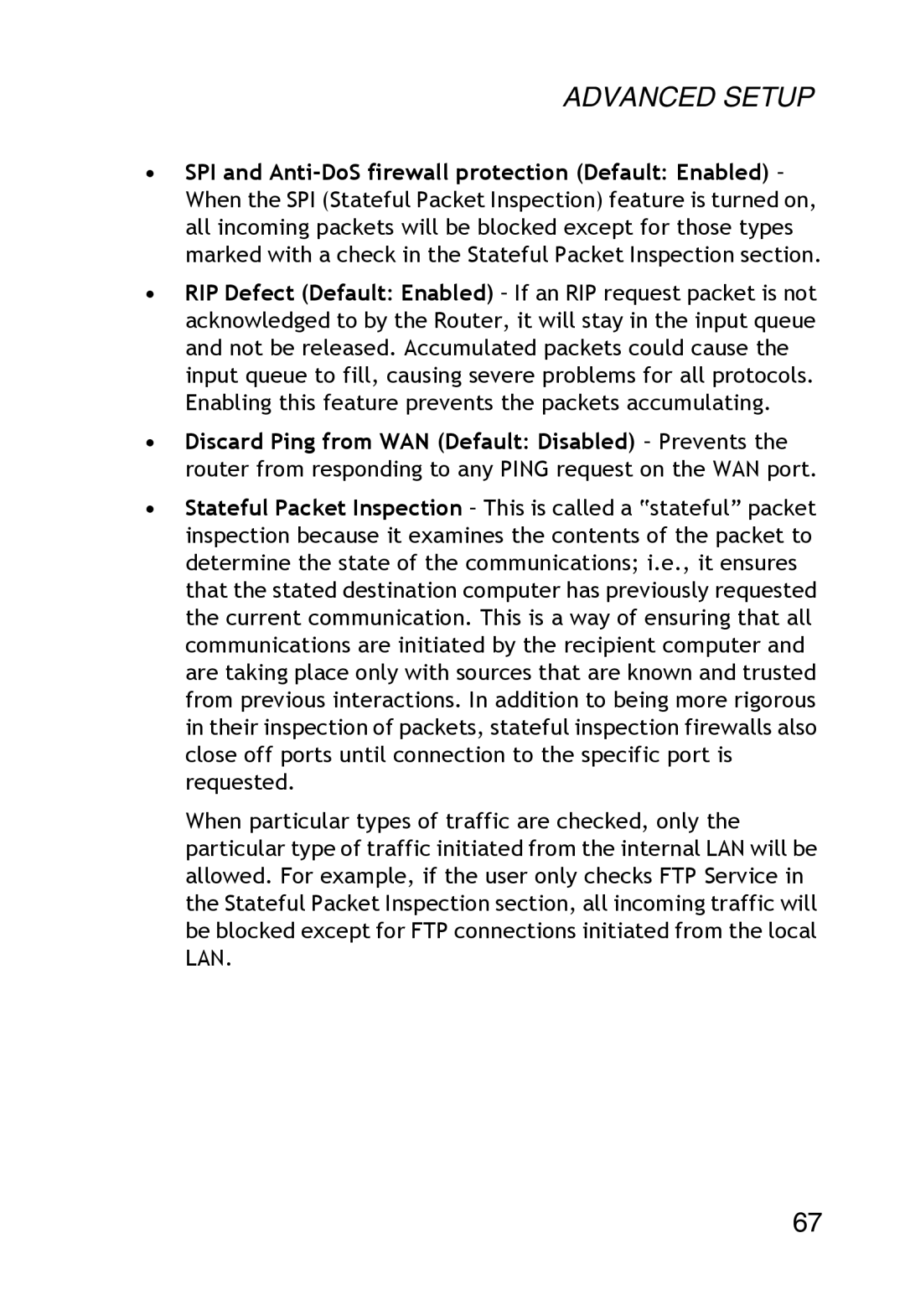 SMC Networks SMC2304WBR-AG manual Advanced Setup 