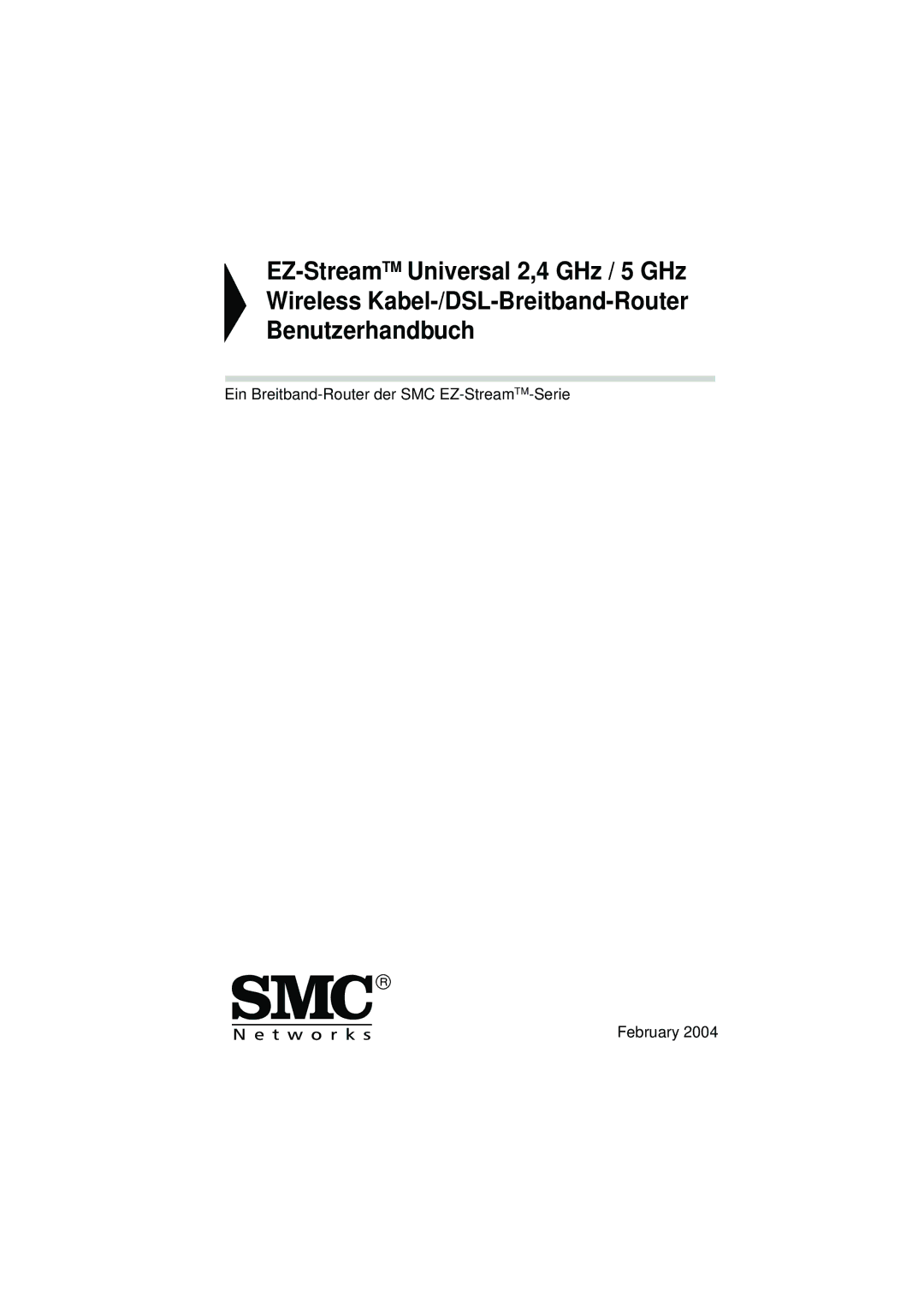 SMC Networks SMC2304WBRA-AG manual Ein Breitband-Router der SMC EZ-StreamTM-Serie February 