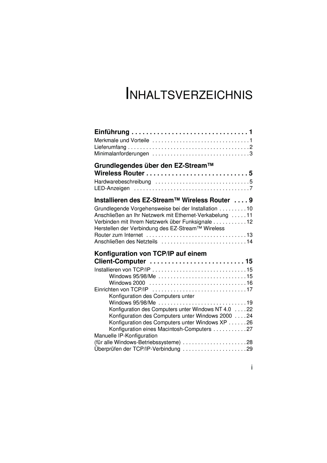 SMC Networks SMC2304WBRA-AG manual Einführung, Grundlegendes über den EZ-Stream Wireless Router 