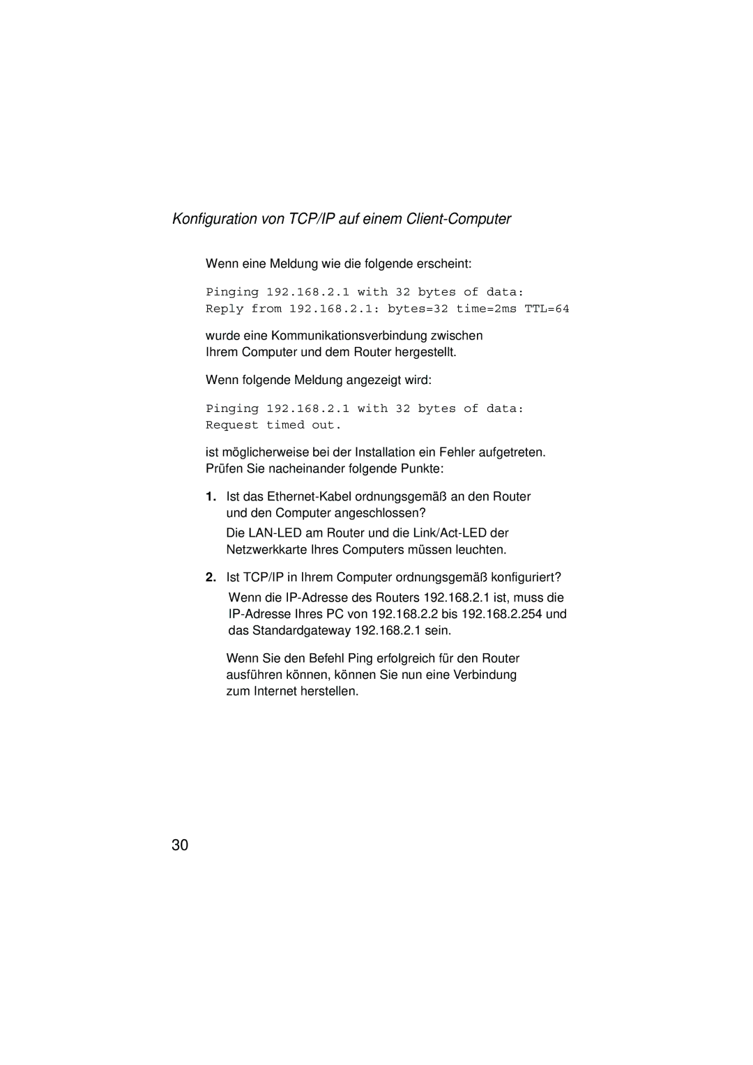 SMC Networks SMC2304WBRA-AG manual Wenn eine Meldung wie die folgende erscheint 