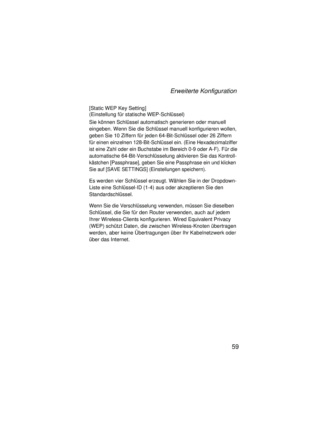 SMC Networks SMC2304WBRA-AG manual Erweiterte Konfiguration 