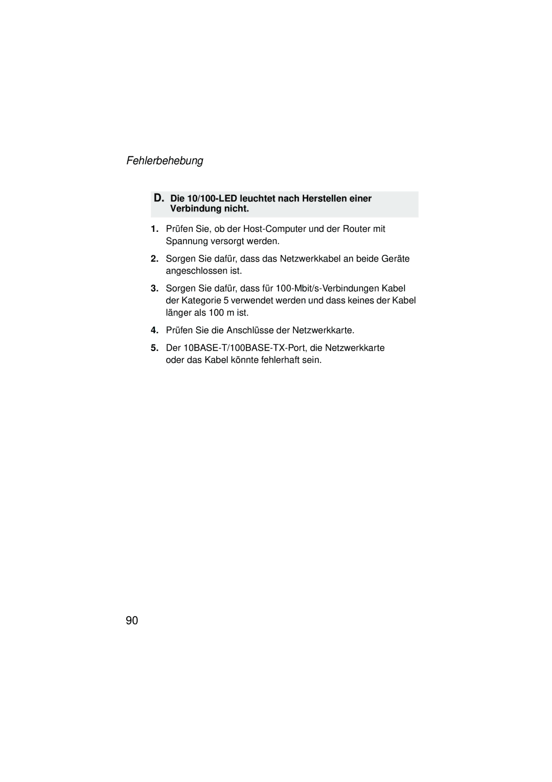 SMC Networks SMC2304WBRA-AG manual Fehlerbehebung 