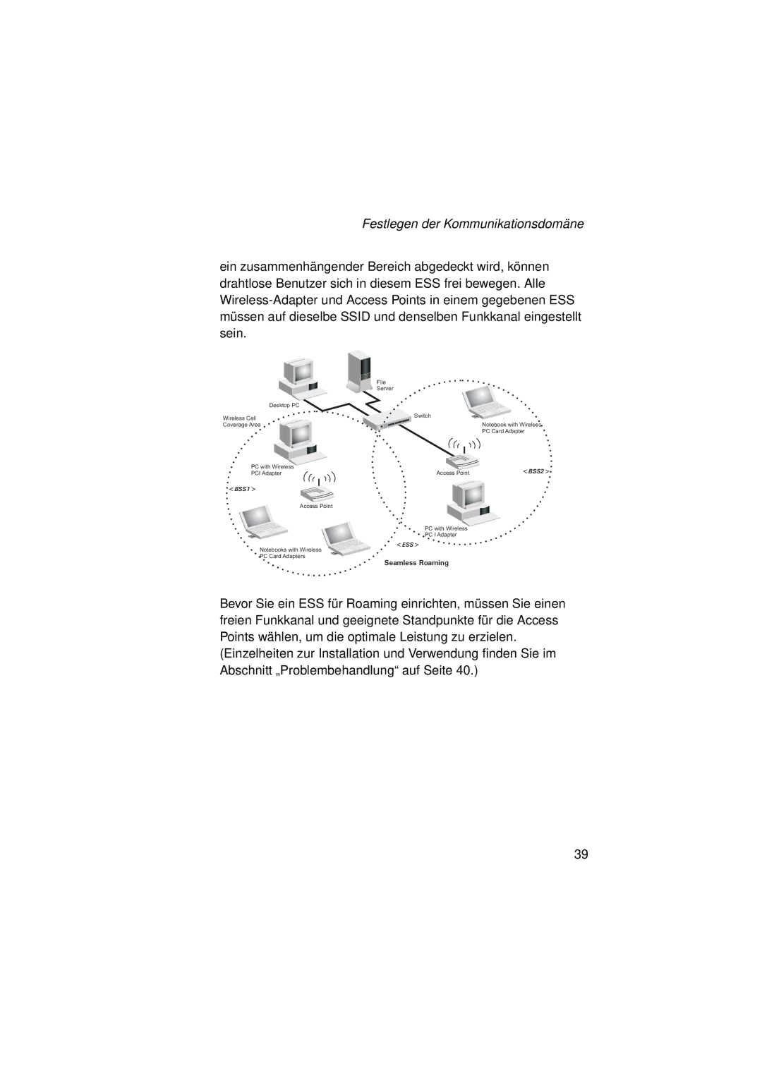 SMC Networks SMC2336W-AG manual Festlegen der Kommunikationsdomäne 