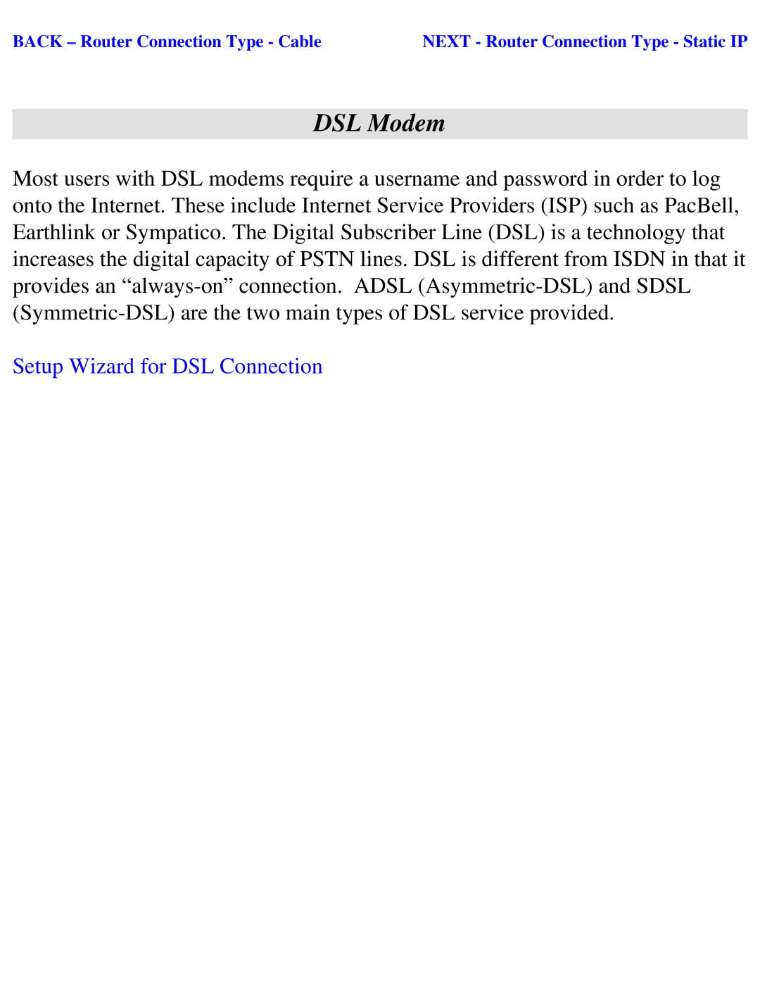 SMC Networks SMC2404WBR manual DSL Modem 