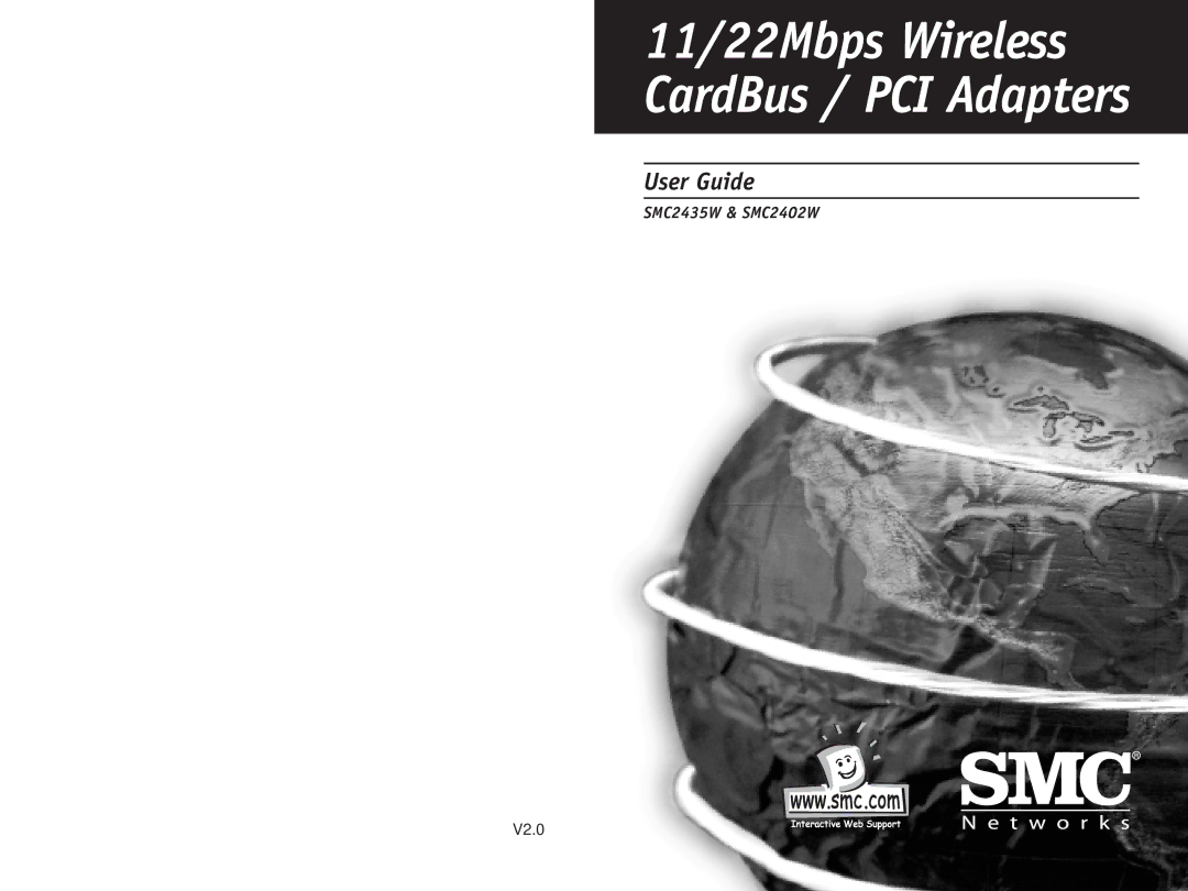 SMC Networks SMC2402W, SMC2435W manual 11/22Mbps Wireless CardBus / PCI Adapters 