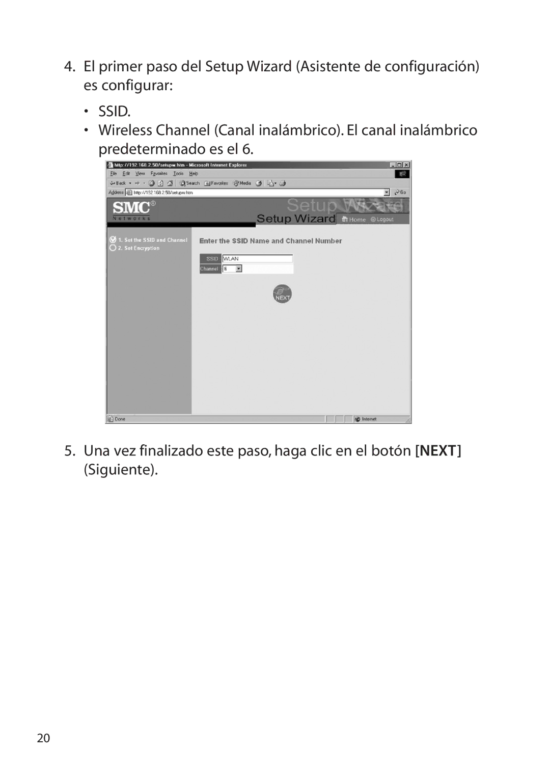 SMC Networks SMC2455W manual Ssid 