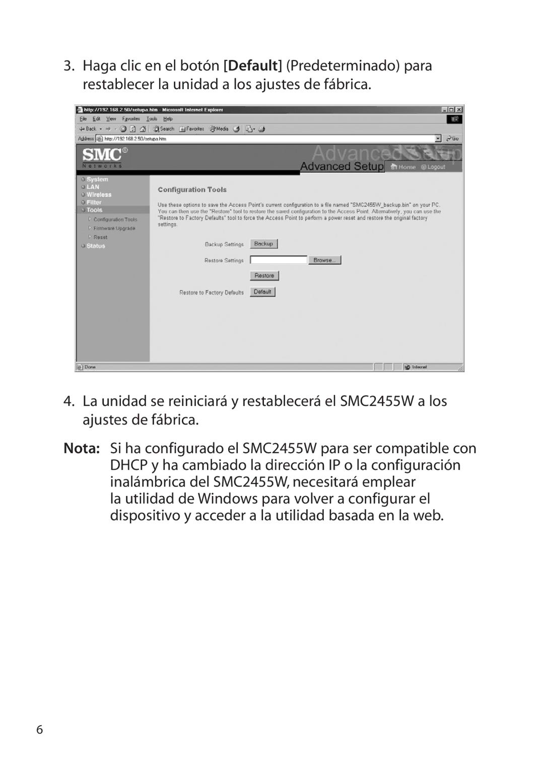 SMC Networks SMC2455W manual 