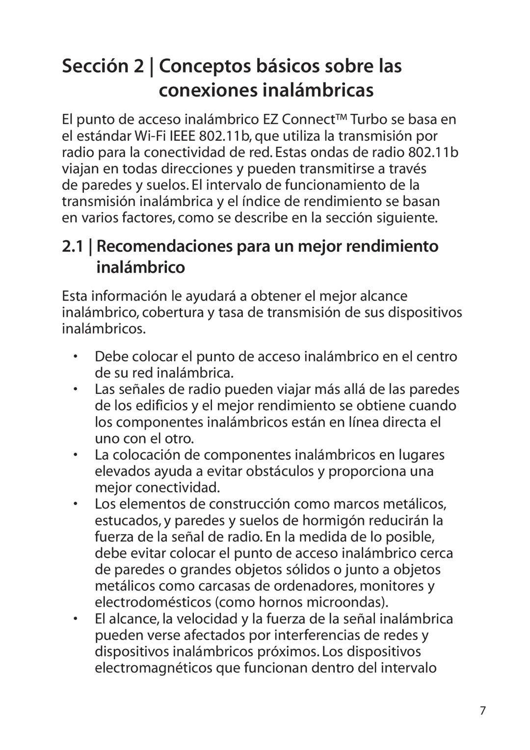 SMC Networks SMC2455W manual Recomendaciones para un mejor rendimiento inalámbrico 