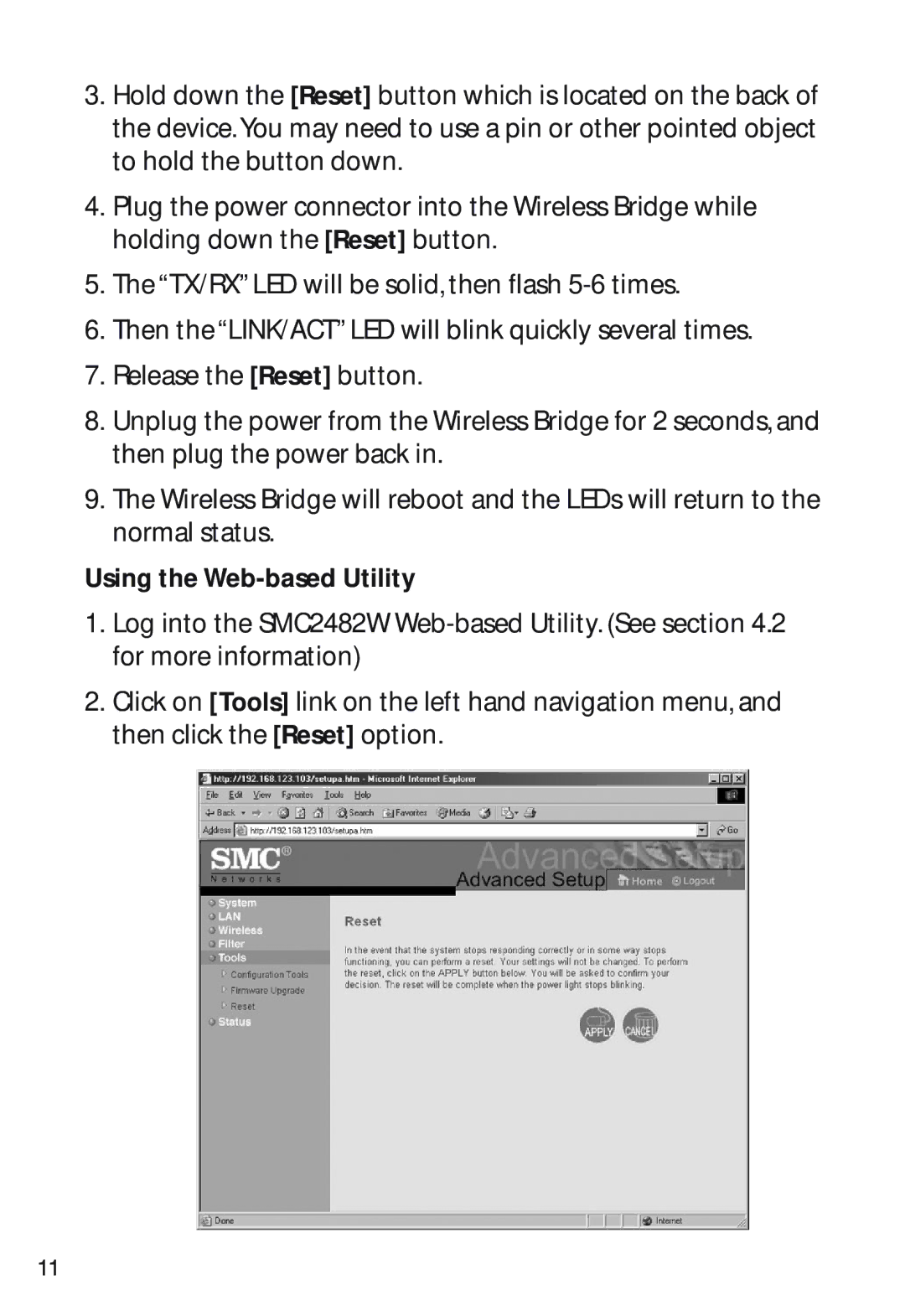 SMC Networks SMC2482W manual 