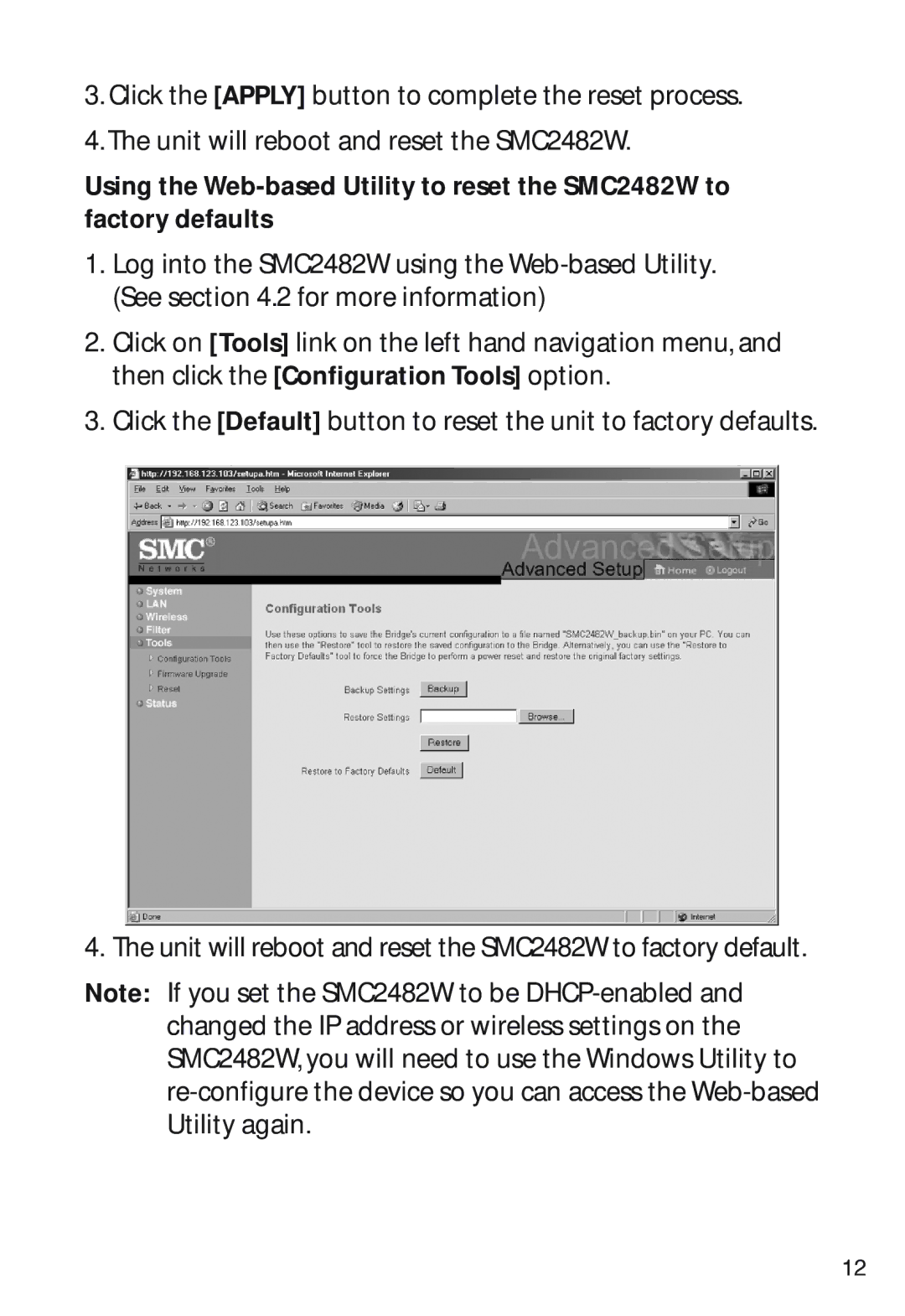 SMC Networks SMC2482W manual 