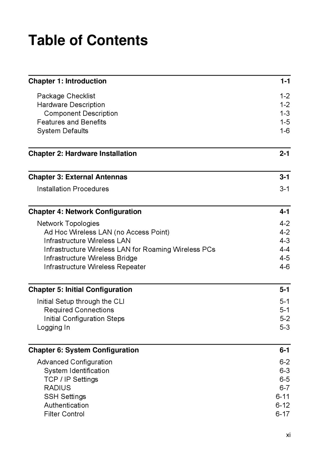 SMC Networks SMC2552W-G2-17 manual Table of Contents 