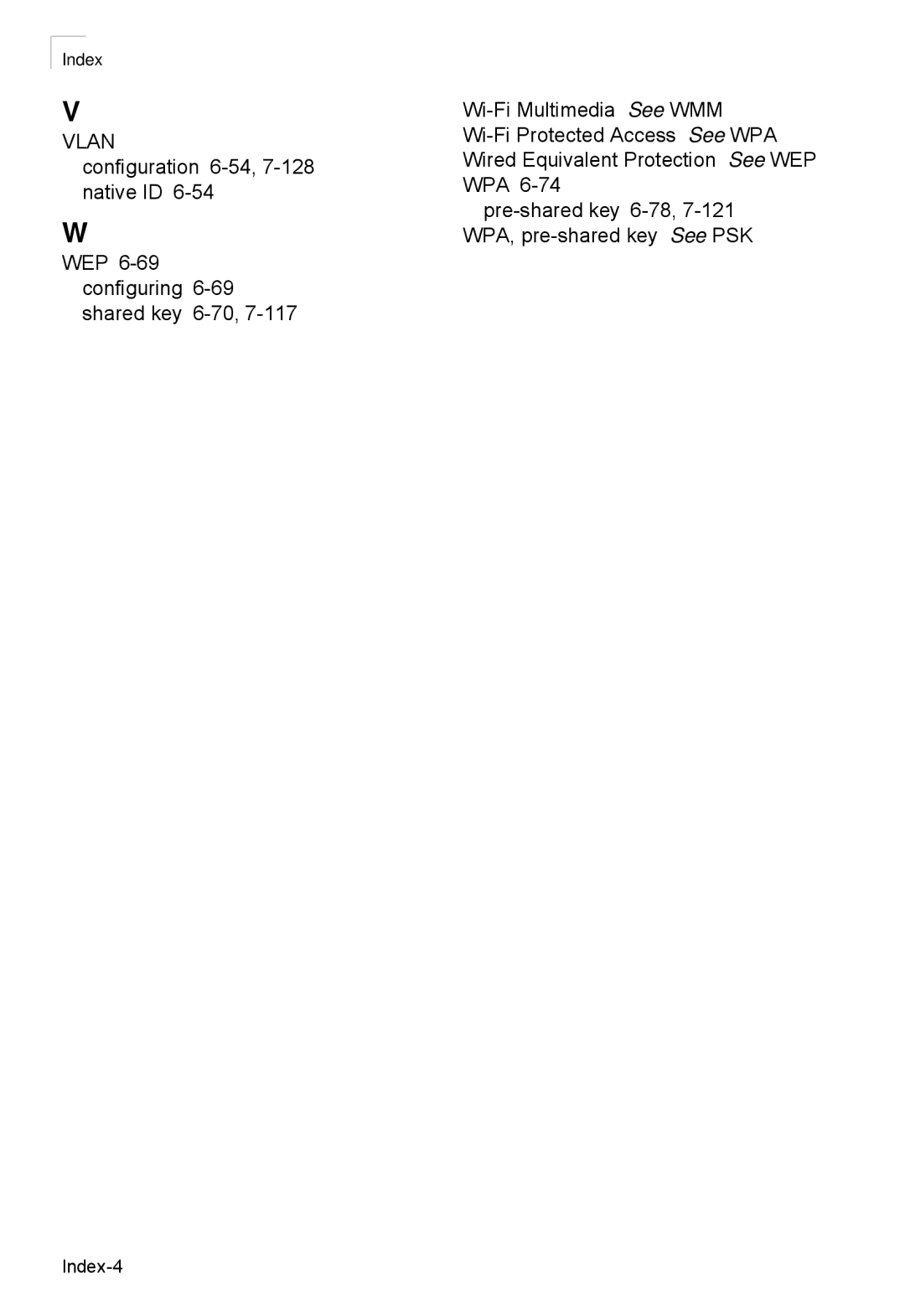 SMC Networks SMC2552W-G2-17 manual Index-4 