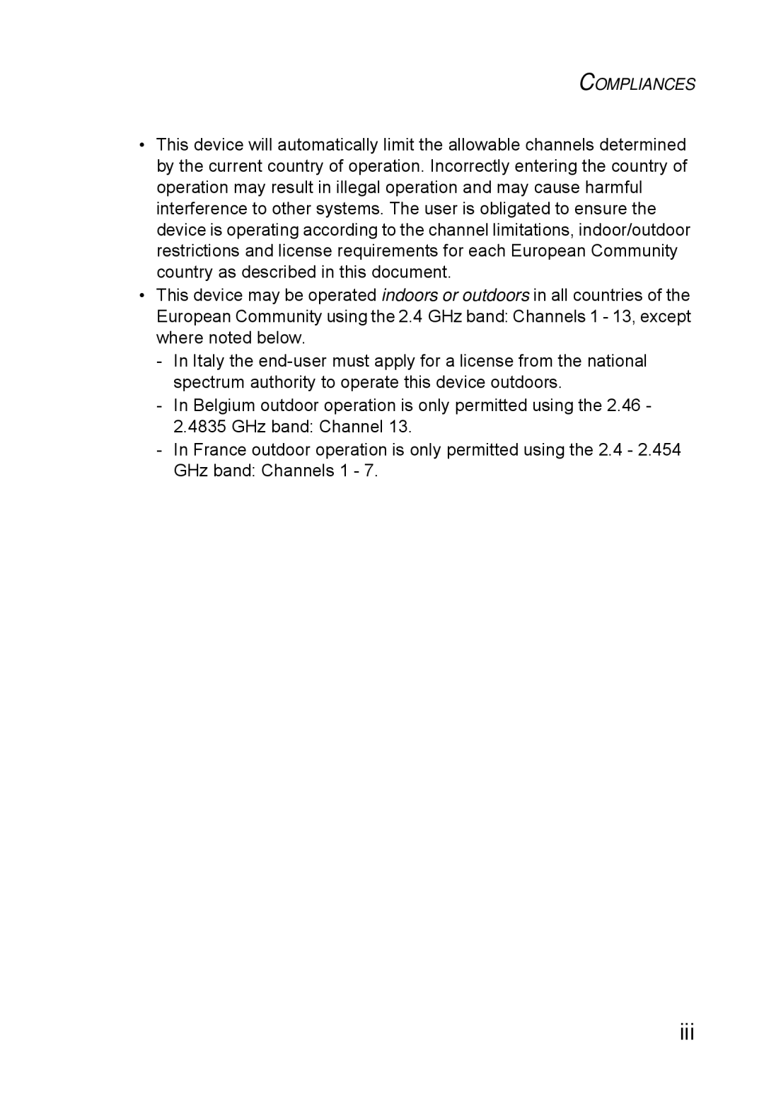 SMC Networks SMC2552W-G2-17 manual Iii 