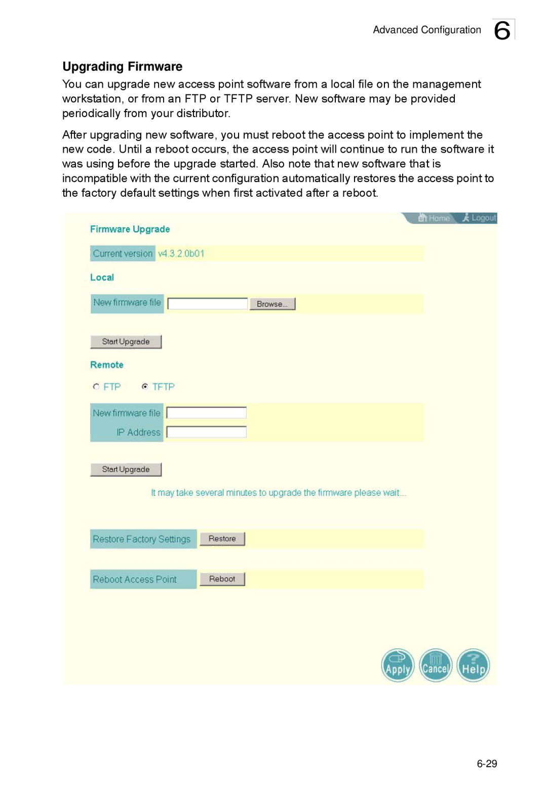 SMC Networks SMC2552W-G2-17 manual Upgrading Firmware 