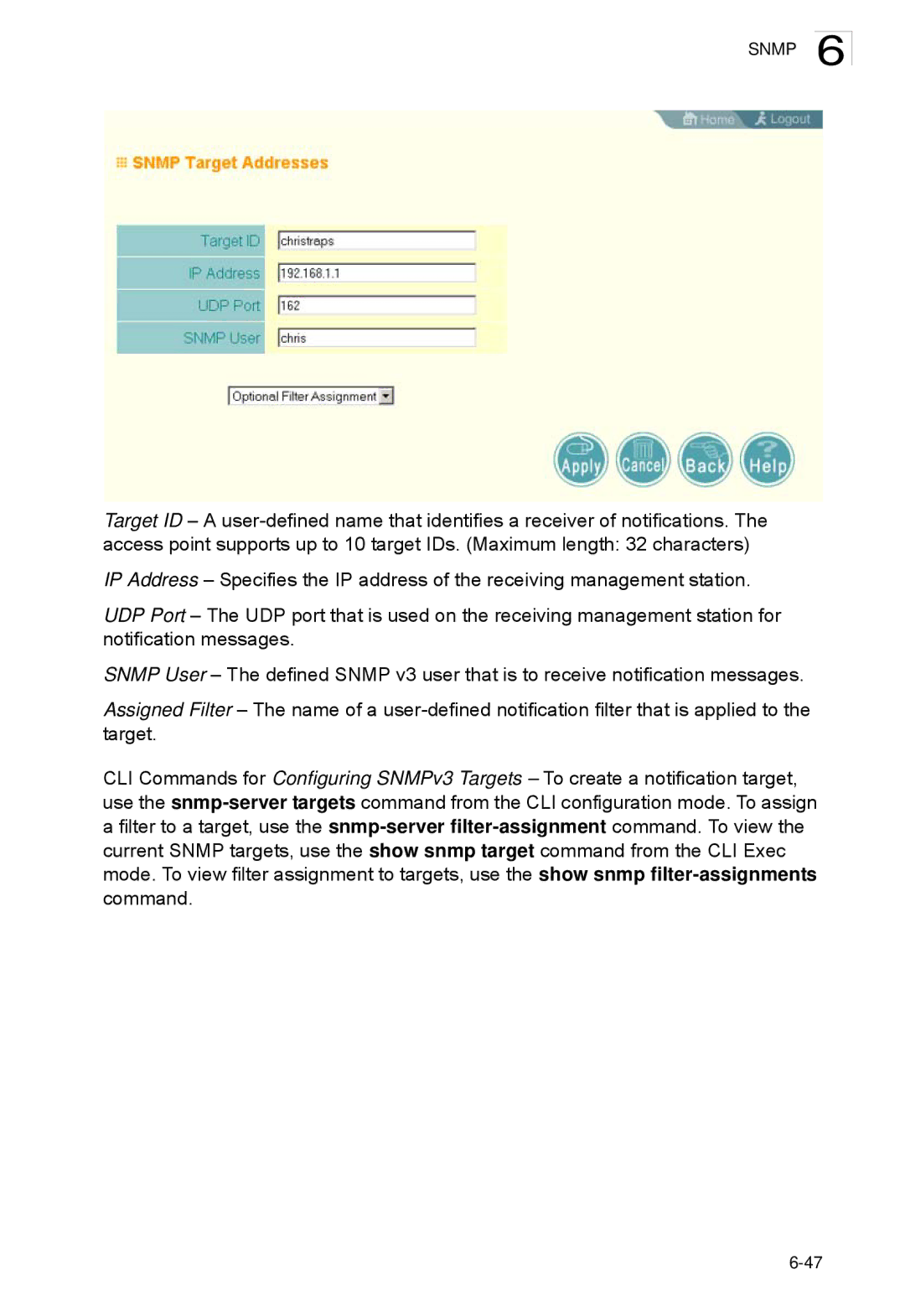 SMC Networks SMC2552W-G2-17 manual Snmp 