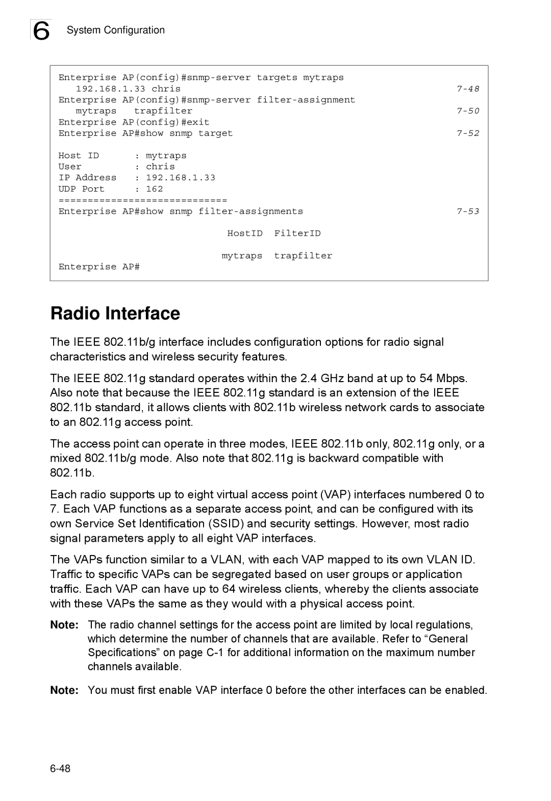 SMC Networks SMC2552W-G2-17 manual Radio Interface 