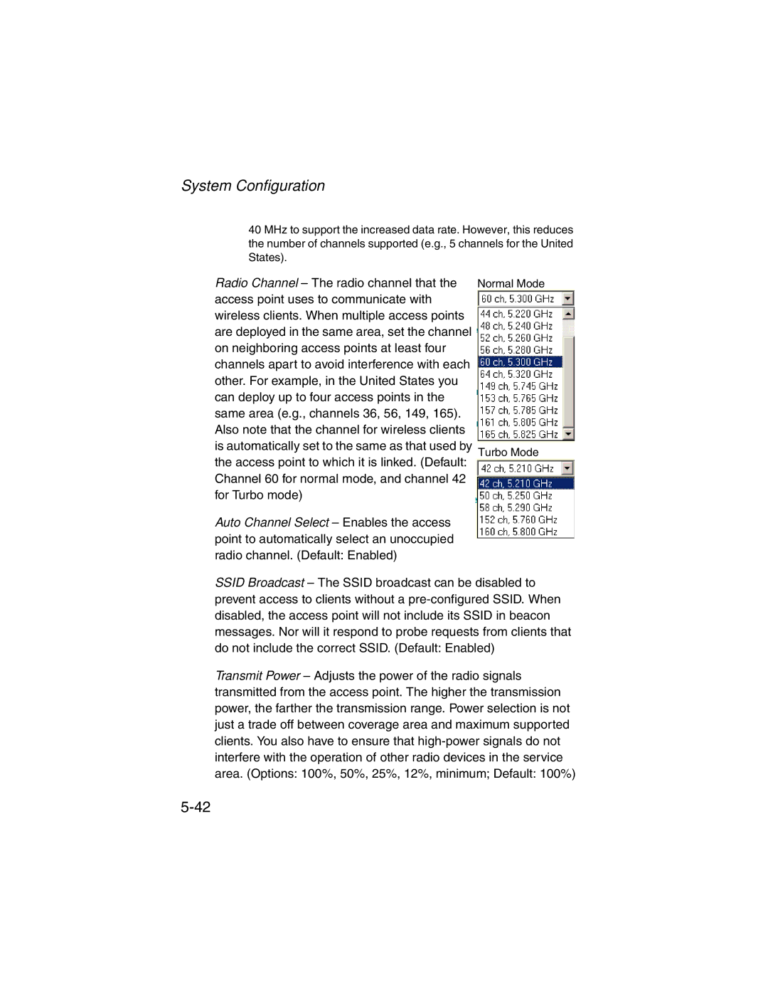 SMC Networks SMC2555W-AG manual Normal Mode Turbo Mode 