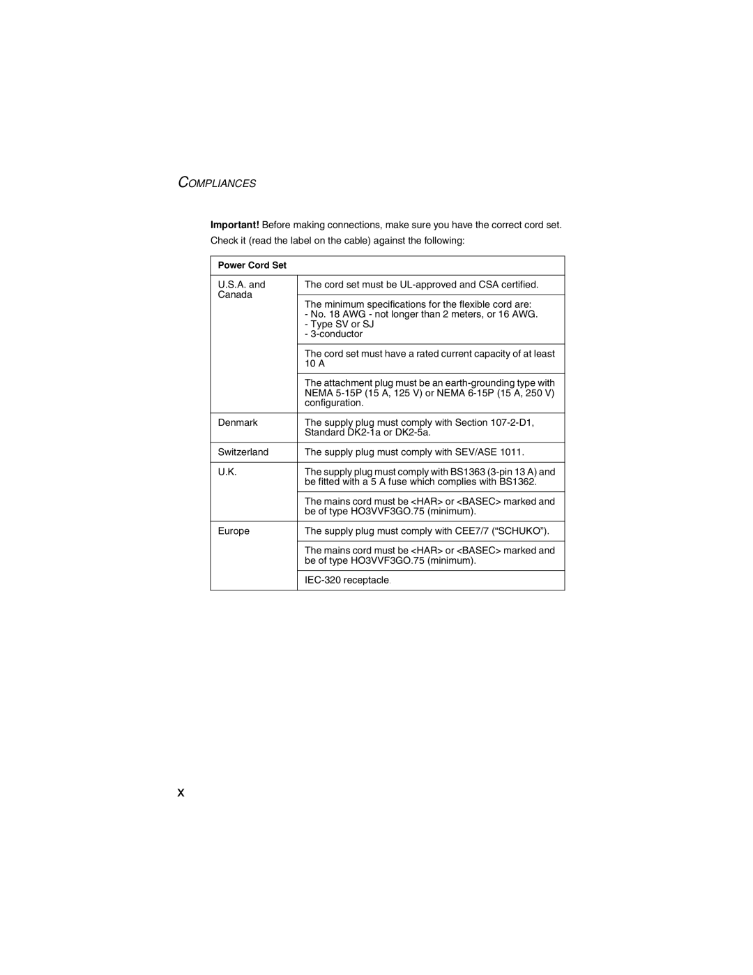 SMC Networks SMC2555W-AG manual Cord set must be UL-approved and CSA certified 