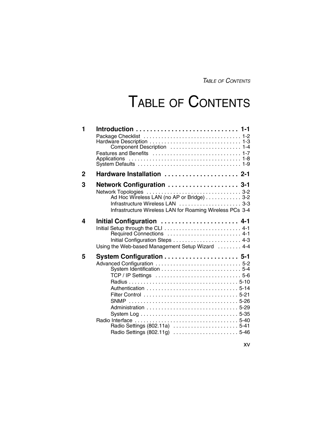 SMC Networks SMC2555W-AG manual Table of Contents 