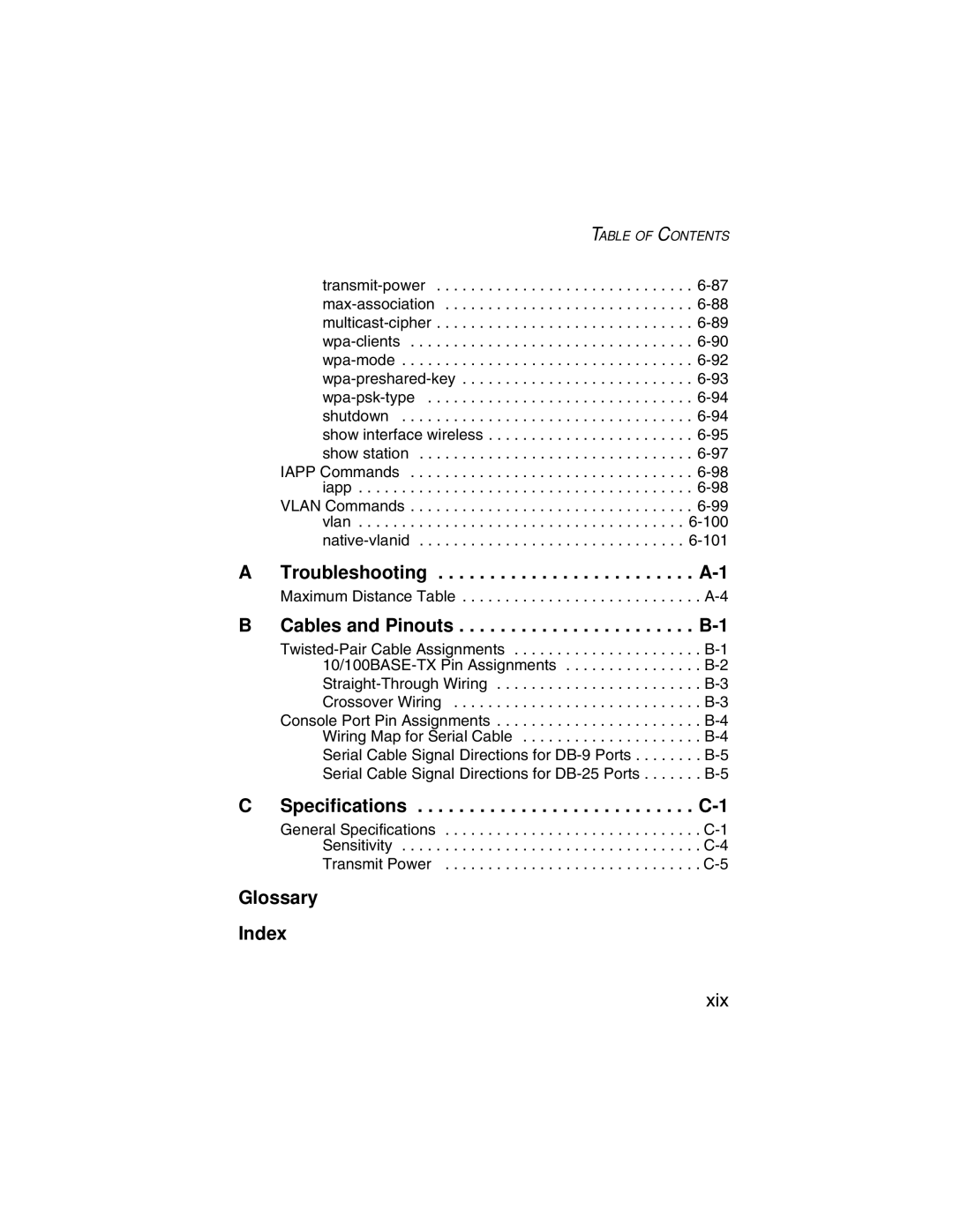 SMC Networks SMC2555W-AG manual Glossary Index 