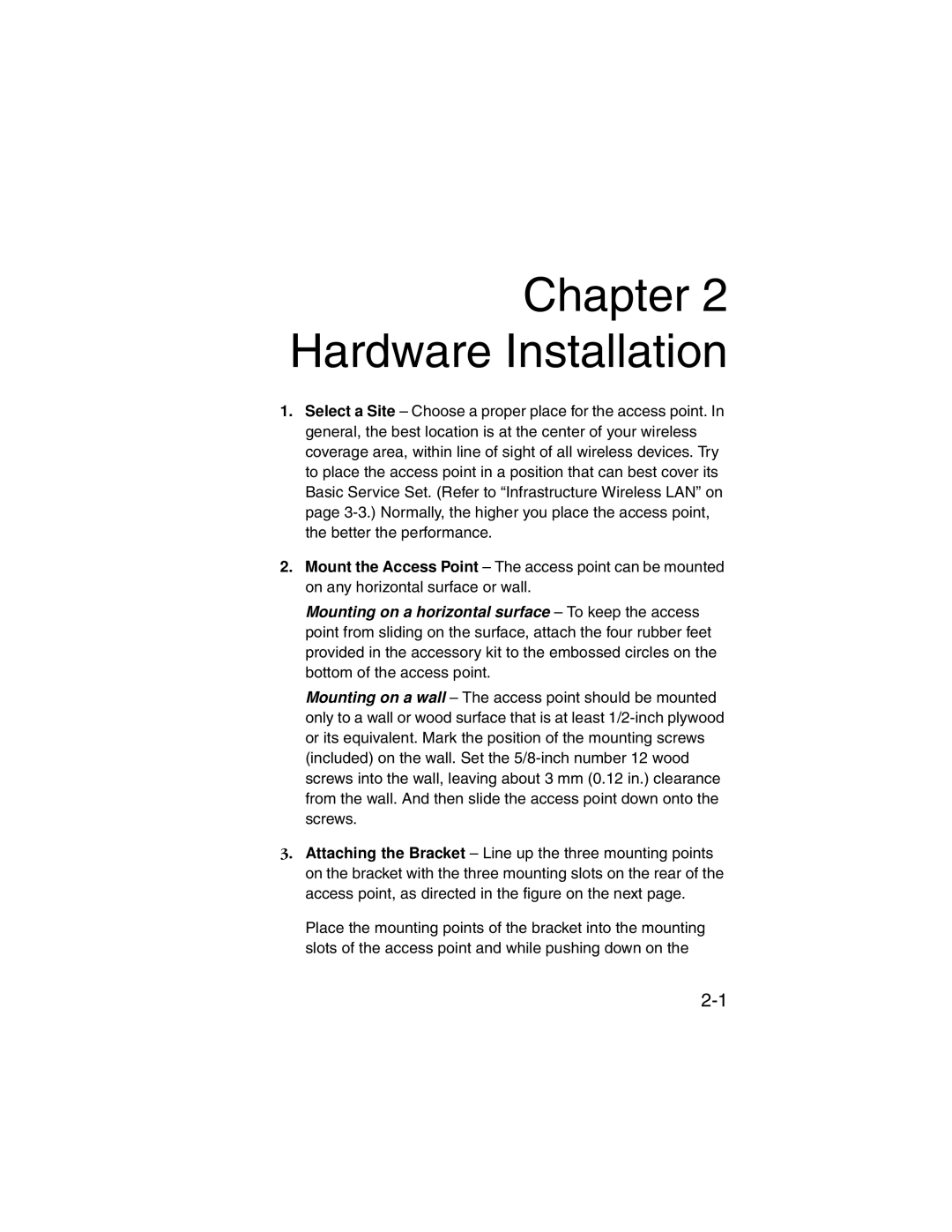 SMC Networks SMC2555W-AG manual Hardware Installation 